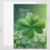 Grüne Kleeblätter Happy St. Patrick's Day (7) c (Vorne/Hinten)