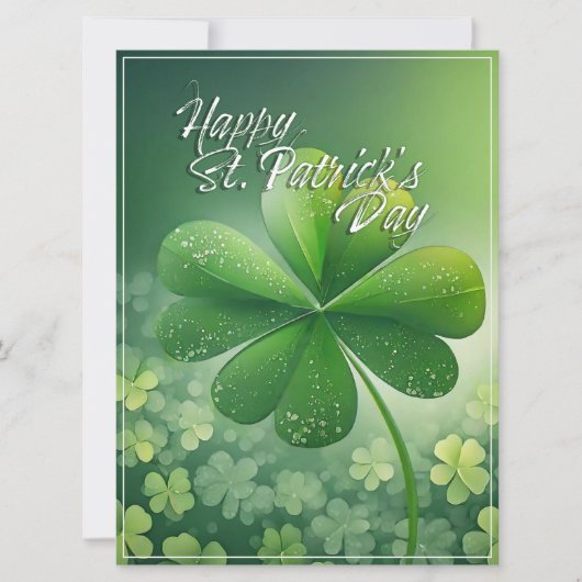 Grüne Kleeblätter Happy St. Patrick's Day (7) c (Vorderseite)