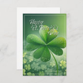 Grüne Kleeblätter Happy St. Patrick's Day (7) c (Vorne/Hinten)