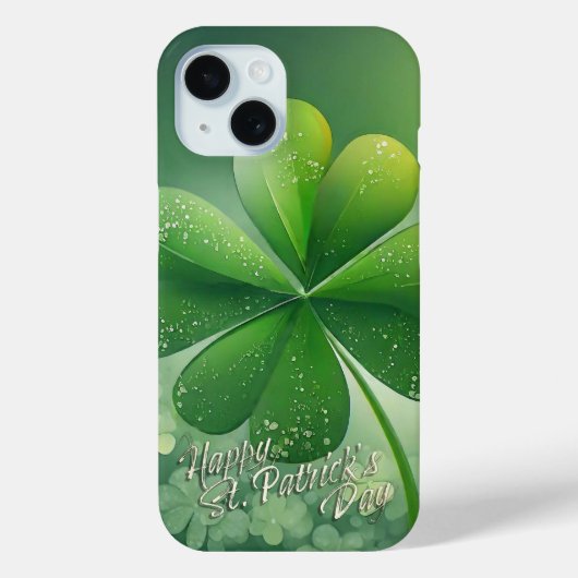 Grüne Kleeblätter Happy St. Patrick's Day (7) c Case-Mate iPhone Hülle (Rückseite)