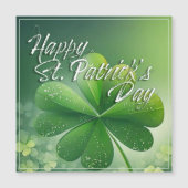 Grüne Kleeblätter Happy St. Patrick's Day (7) c Magnetkarte (Vorderseite)