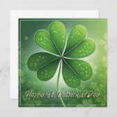 Grüne Kleeblätter Happy St. Patrick's Day (8) c (Vorne/Hinten)