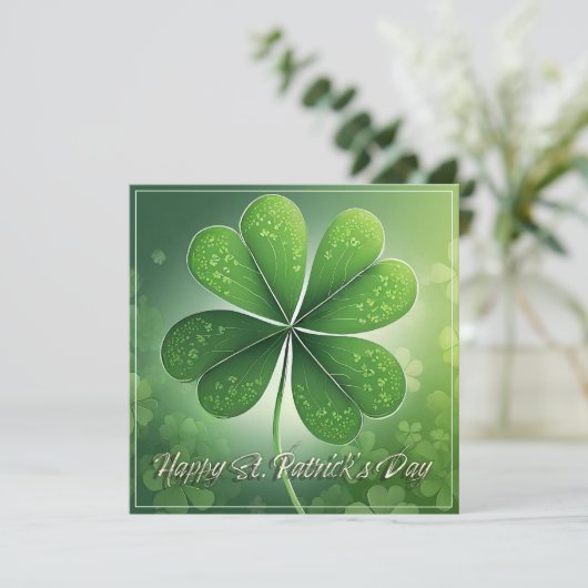 Grüne Kleeblätter Happy St. Patrick's Day (8) c (Stehend Vorderseite)