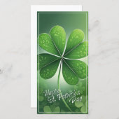 Grüne Kleeblätter Happy St. Patrick's Day (8) c (Vorne/Hinten)