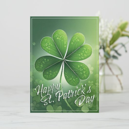 Grüne Kleeblätter Happy St. Patrick's Day (8) c (Stehend Vorderseite)
