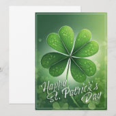 Grüne Kleeblätter Happy St. Patrick's Day (8) c (Vorne/Hinten)