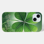 Grüne Kleeblätter Happy St. Patrick's Day (8) c Case-Mate iPhone Hülle (Rückseite (Horizontal))