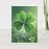 Grüne Kleeblätter Happy St. Patrick's Day (8) c Karte (Vorderseite)