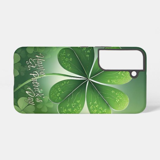 Grüne Kleeblätter Happy St. Patrick's Day (8) c Samsung Galaxy Hülle (Rückseite (Horizontal))