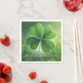 Grüne Kleeblätter Happy St. Patrick's Day (8) c Serviette (Beispiel)