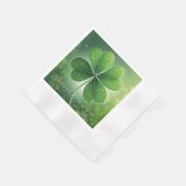 Grüne Kleeblätter Happy St. Patrick's Day (8) c Serviette (Ecke)