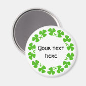 Grüne Kleeblätter hinzufügen Magnet (Vorderseite/Rückseite)