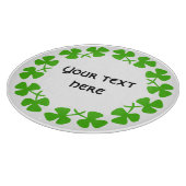 Grüne Kleeblätter hinzufügen Schneidebrett (Ecke)