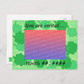 Grüne Kleeblätter Hochzeiten Foto Einladungen Post (Vorne/Hinten)