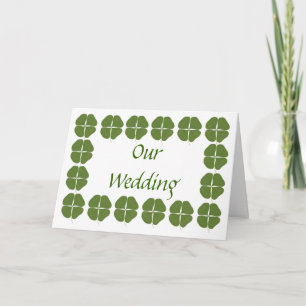 Grüne Kleeblätter Hochzeitseinladungen, anpassen Einladung