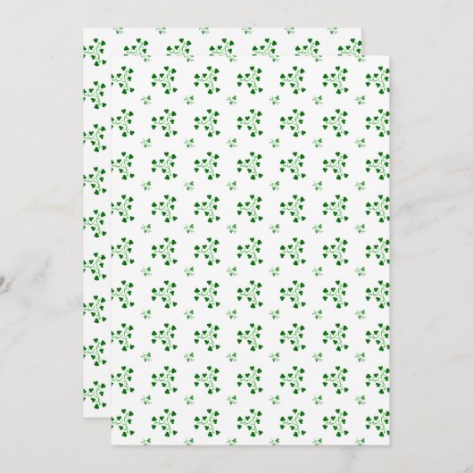 Grüne Kleeblätter Kreise Muster (Vorne/Hinten)