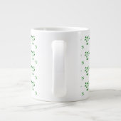 Grüne Kleeblätter Kreise Muster Tasse (Rückseite)