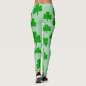 Grüne Kleeblätter Leggings (Rückseite)