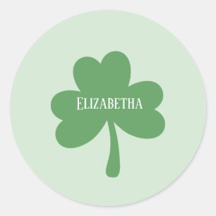 Grüne Kleeblätter St. Patrick's Day Benutzerdefini Runder Aufkleber