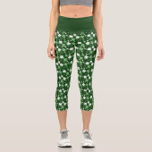 Grüne Kleeblätter, St. Patrick's Day Capri Leggings (Vorderseite)