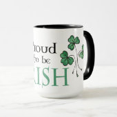 Grüne Kleeblätter Stolz auf die irische Ringer-Tas Tasse (VorderseiteRechts)