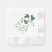 Grüne Kleeblatts Irish Girl Zitat Paper Napkins Serviette (Vorderseite)