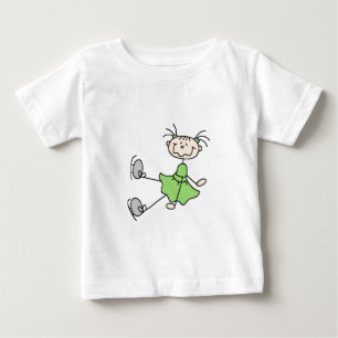 Grüne Kleid Figur Eisläufer T-Shirts und Geschenke