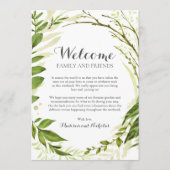 Grüne Kleider Hochzeitshotel Begrüßungskarten, rus Programm (Vorderseite)