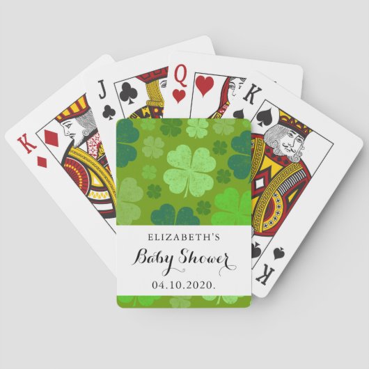 Grüne Kleider, Lucky Clovers, Babydusche Spielkarten (Rückseite)