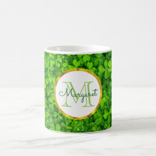 Grüne Kleider mit IMITATEN Gold Foil & Monogram Kaffeetasse