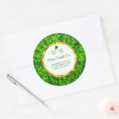 Grüne Kleidung mit IMITATEN Gold Foil Rahmen Busin Runder Aufkleber (Umschlag)