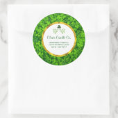 Grüne Kleidung mit IMITATEN Gold Foil Rahmen Busin Runder Aufkleber (Tasche)