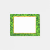 Grüne Kleidung mit IMITATEN Gold Foil Rahmen Post-it Klebezettel (Vorderseite)