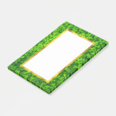 Grüne Kleidung mit IMITATEN Gold Foil Rahmen Post-it Klebezettel (angewinkelt)