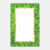 Grüne Kleidung mit IMITATEN Gold Foil Rahmen Post-it Klebezettel (Vorderseite)