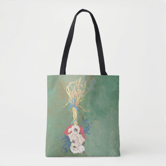 Grüne Knoblauch-Borten-Taschen-Tasche Tasche (Vorderseite)