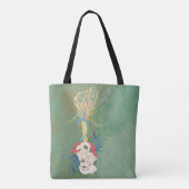 Grüne Knoblauch-Borten-Taschen-Tasche Tasche (Rückseite)