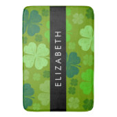 Grüne Knöchel, glückliche Knöpfe, Ihr Name Badematte (Vorderseite Vertikal)