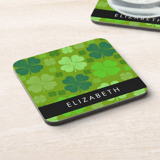 Grüne Knöchel, glückliche Knöpfe, Ihr Name Getränkeuntersetzer (Linke Seite)