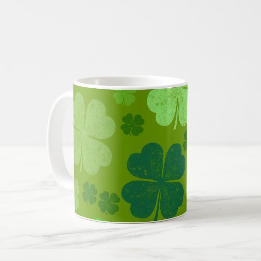 Grüne Knöchel, glückliche Knöpfe, Ihr Name Kaffeetasse (Vorderseite Links)