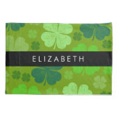 Grüne Knöchel, glückliche Knöpfe, Ihr Name Kissenbezug (Rückseite)