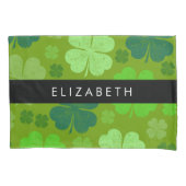 Grüne Knöchel, glückliche Knöpfe, Ihr Name Kissenbezug (Vorderseite)