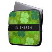Grüne Knöchel, glückliche Knöpfe, Ihr Name Laptopschutzhülle (Vorderseite Links)
