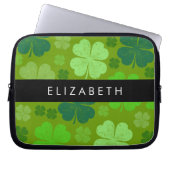 Grüne Knöchel, glückliche Knöpfe, Ihr Name Laptopschutzhülle (Vorderseite)