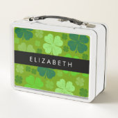 Grüne Knöchel, glückliche Knöpfe, Ihr Name Metall Brotdose (Rückseite)