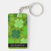 Grüne Knöchel, glückliche Knöpfe, Ihr Name Schlüsselanhänger (Rückseite)