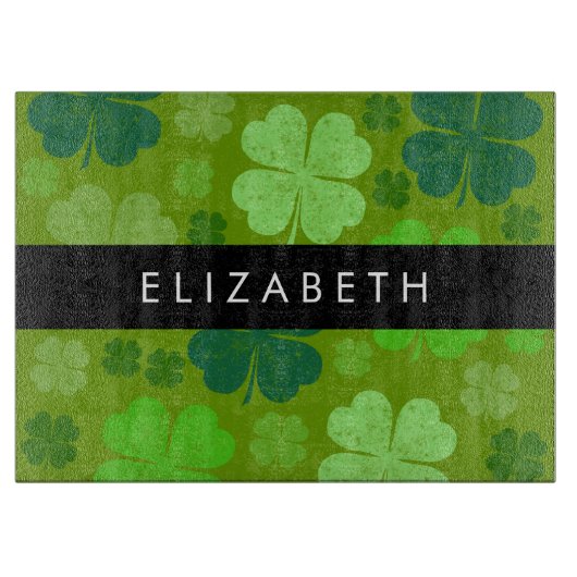 Grüne Knöchel, glückliche Knöpfe, Ihr Name Schneidebrett (Vorderseite)