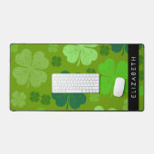 Grüne Knöchel, glückliche Knöpfe, Ihr Name Schreibtischunterlage (Tastatur & Maus)