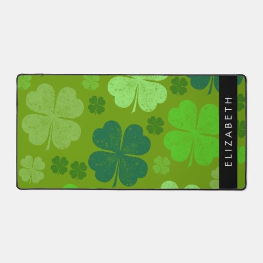 Grüne Knöchel, glückliche Knöpfe, Ihr Name Schreibtischunterlage (Vorderseite)