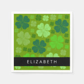 Grüne Knöchel, glückliche Knöpfe, Ihr Name Serviette (Vorderseite)